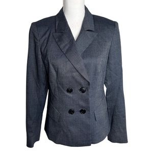 LAFAYETTE 148 Wool Silk Blend Double Breasted Blazer Size 4